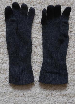 Перчатки-перчатки темно-серые,размер небольшой