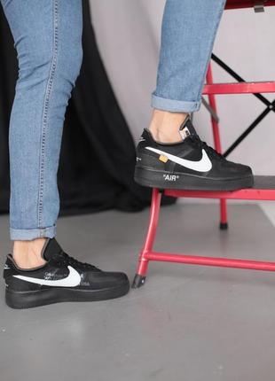 Nike air force 1 low black6 фото