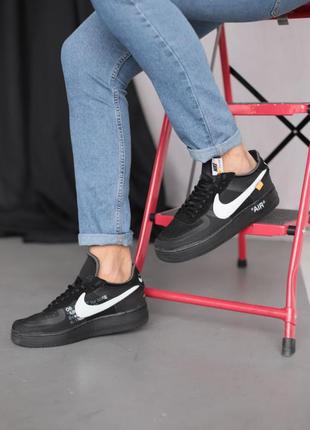 Nike air force 1 low black9 фото