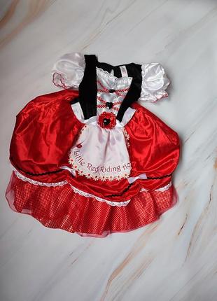 Сукня червона шапочка 3-4 роки2 фото