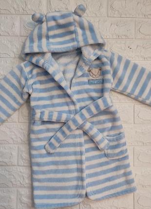 Теплый махровый, плюшевый халат george для малышей 1,5-3 года