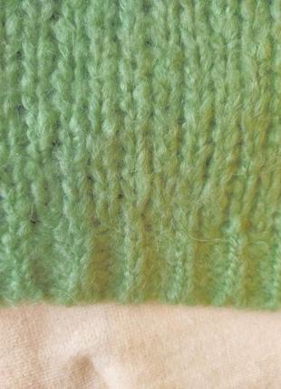 Италия. бохо. роскошный красивый, эффектный свитер оверсайз. цвет травяной7 фото