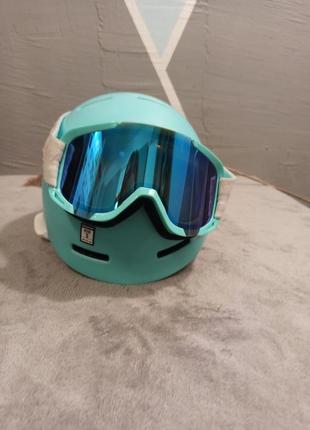 Шлем горнолыжный+ очки salomon