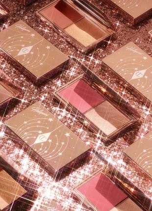 Палетка для обличчя charlotte tilbury mini hollywood blush & glow palette - fair/medium (міні)4 фото