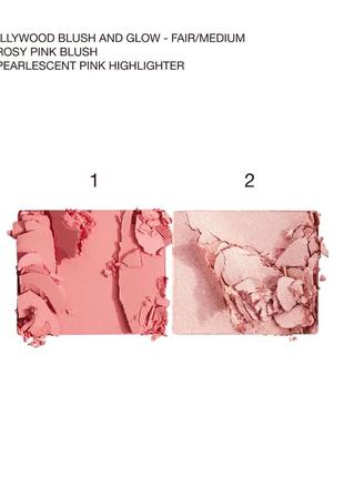 Палетка для обличчя charlotte tilbury mini hollywood blush & glow palette - fair/medium (міні)2 фото