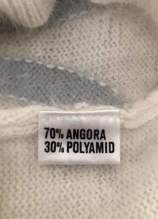 Ангора! винтажный белый джемпер из ангоры (70%) от madeleine, размер 40, укр 44-46-485 фото