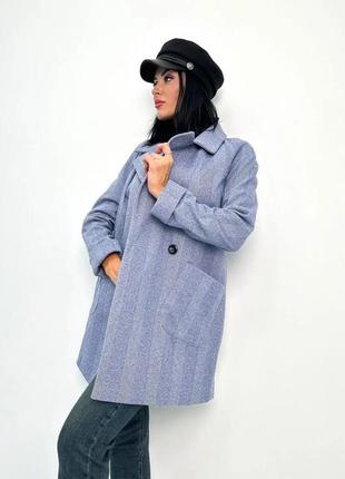 Демисезонное пальто женское классическое застежка-пуговица5 фото