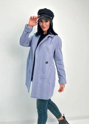 Демисезонное пальто женское классическое застежка-пуговица9 фото
