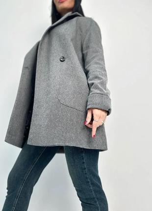 Демисезонное пальто женское классическое застежка-пуговица10 фото