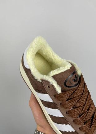 Зимние женские кроссовки адидас adidas campus 00s ‘brown’ fur7 фото