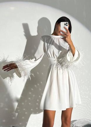 Платье с перьями туречки1 фото