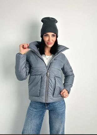 Женская демисезонная куртка на плащевке+утеплитель синтепон6 фото