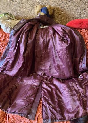 Роскошное кожаное пальто с чернобуркой10 фото