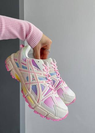 Кроссовки asics gel kahana 8 white pink2 фото