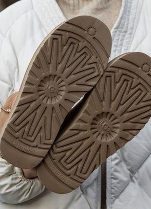 Замшиві уггі ugg mini platform6 фото