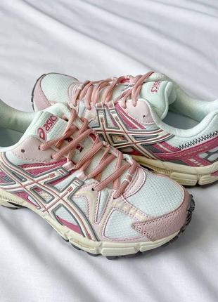 Кроссовки asics gel-kahana 8 white/pink marathon running3 фото