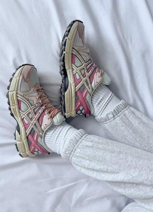 Кроссовки asics gel-kahana 8 white/pink marathon running10 фото