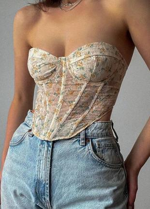 Корсет/корсетный топ/топ-корсет сетевой🤍