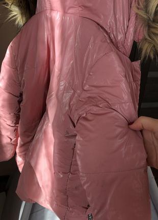 Куртка пудрова зимова рожева куртка зима6 фото