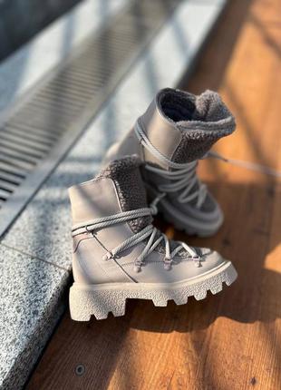 Зимняя трендовая женская обувь кожа зимовки2 фото