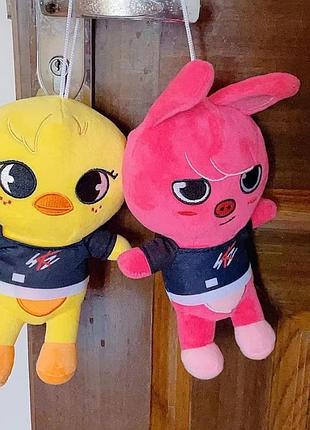 Набір чанбін і фелікс stray kids skzoo м'яка іграшка стрей кідс felix двекки dwaekki кіс бродячі діти