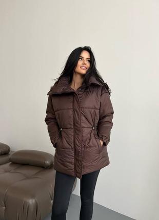 Жіноча коротка зимова стьобана куртка тепла,женская зимняя короткая стёганая тёплая куртка балонова,пуховик,пуфер9 фото