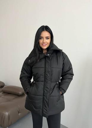 Жіноча коротка зимова стьобана куртка тепла,женская зимняя короткая стёганая тёплая куртка балонова,пуховик,пуфер6 фото
