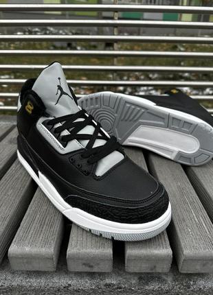 Зимние кроссовки nike jordan, черно-бело-серые с мехом