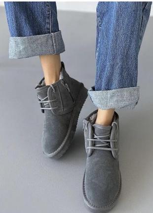 Нові повністю утеплені замшеві черевики в стилі ugg 40,5-41 р