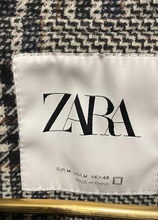 Куртка пальто в клетку zara7 фото