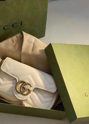 Шкіряна сумка gucci marmont1 фото