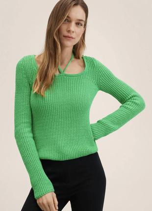 Зеленый свитер mango