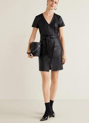 Кожаное платье mango 🥭