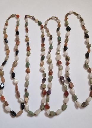 Бусы, ожерелье, колье самоцветы натуральные камни винтаж8 фото