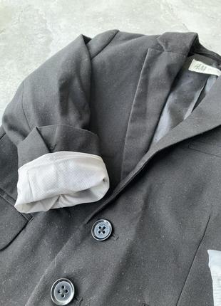 Піджак чорний класичний однобортний h&m2 фото