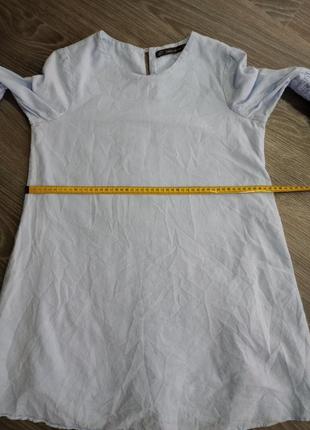Хлопковое двухслойное платье туника: верх платья/ с нательной стороны комбинезон7 фото