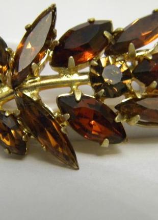 Брошь чешская бижутерия чехословакия яблонекс винтаж №505