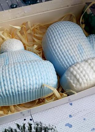 Подарочный набор мыла ручной работы "зимние безделушки"2 фото