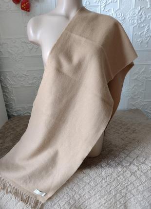 Шерстяной шарф 💯 % шерсть ягненка цвета кэмэл шотланлия.4 фото