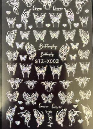 Наклейки для манікюра 5d (метелики)