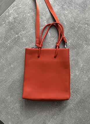 Оранжева сумка zara