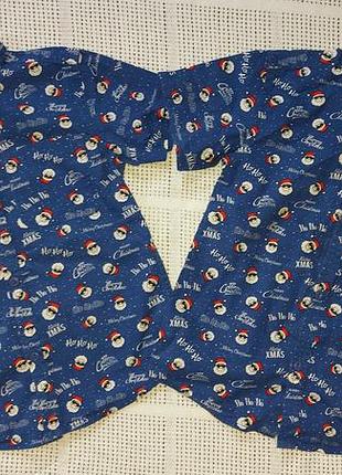 Рубашка хлопок primark в новогоднем стиле на 6-8роков