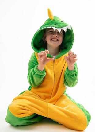 Кігурумі піжама дракон дитячий теплий комбінезон на блискавці  для дому на хлопчика та дівчинку8 фото