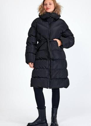 Пуховик с натуральным мехом енота moncler6 фото