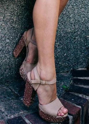 Туфли босоножки женские на каблуке 37 р (22 см)1 фото