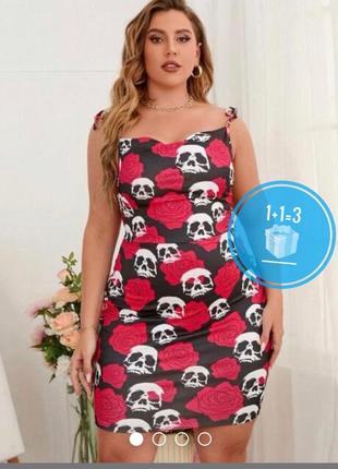 Платье с черепами shein 2xl