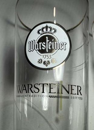 Винтажные бокалы для пива, warsteiner, germany, цена/2 шт, состояние идеальное!5 фото