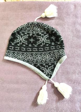 Шапочка детская трикотажная в сером цвете