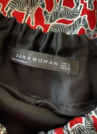 Костюм zara блуза і спідниця шорти принт зебра4 фото