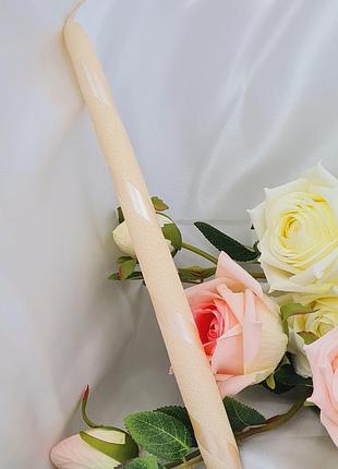 Свеча декоративная 30см "лента" молочная парафиновая интерьерная праздничная